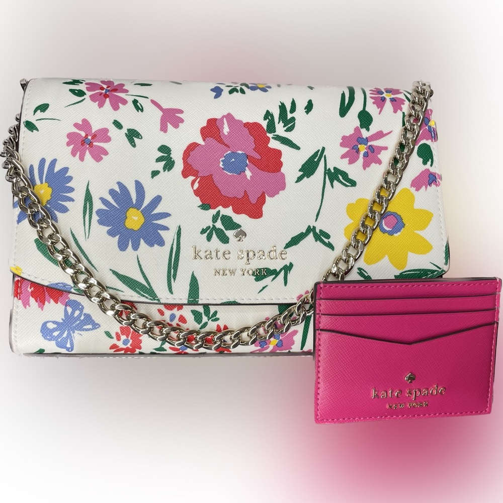 Kate Spade Carson Garden Bouquet Handbag and Staci Wallet